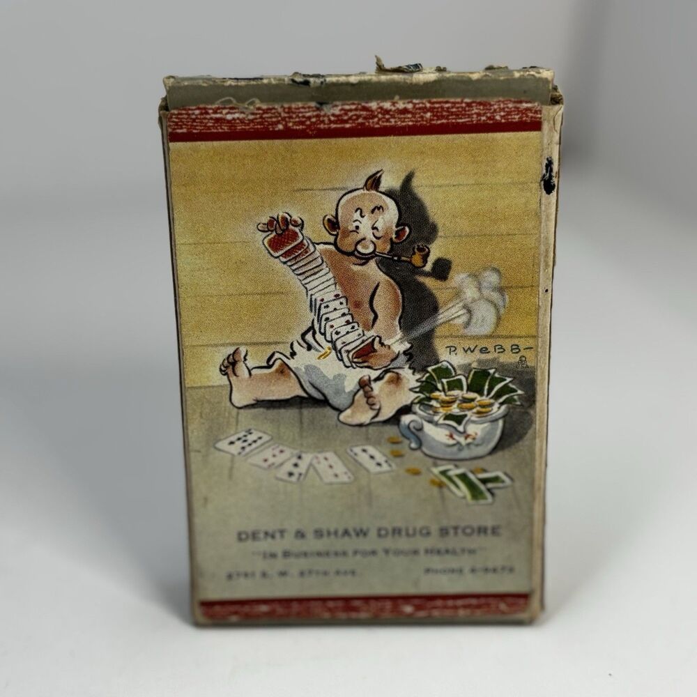 Brown & Bigelow Paul Webb Hillbilly Playing Cards Deck Mid Century Dent Shaw